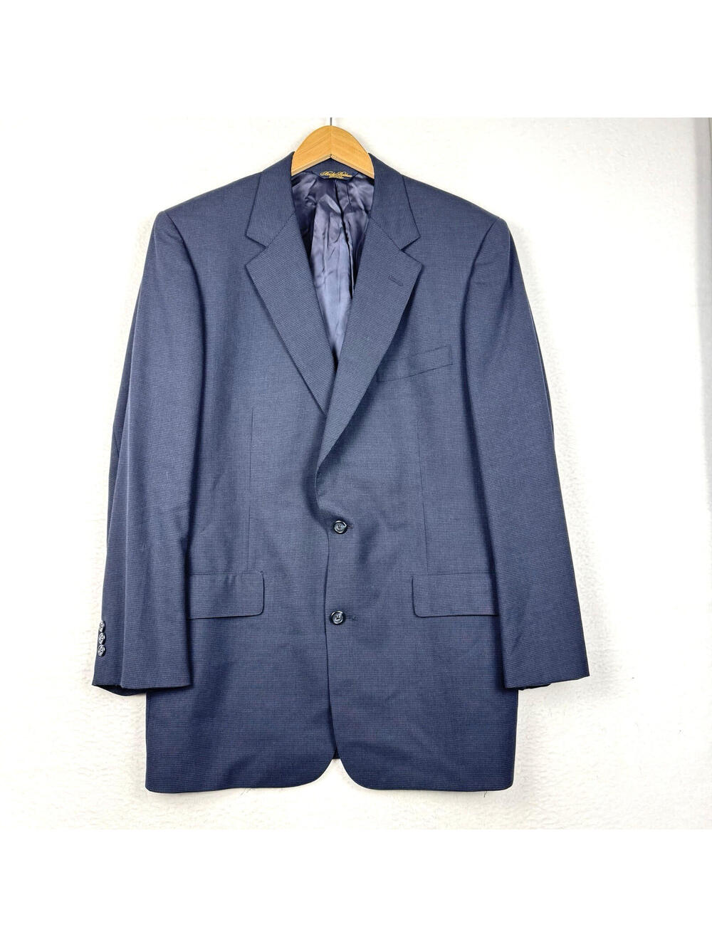 Brooks Brothers Brooksease Mens 42 Long Navy Blue Wool Blazer Suit Sport coat